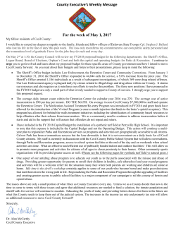 County Executive`s Weekly Message For the week of
