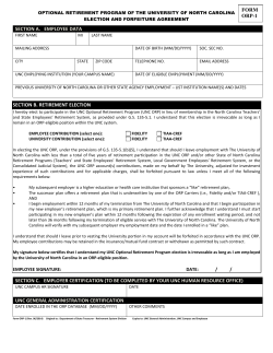 ORP-3 Form - University of North Carolina