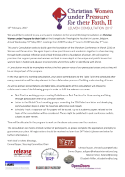 CWuPftF Consultation - International Association for Mission Studies