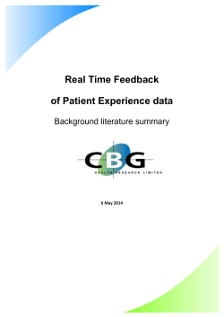 Methods of measuring patient experience