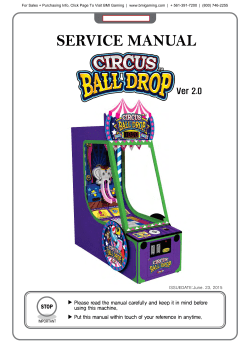 Circus Ball Drop Service Manual