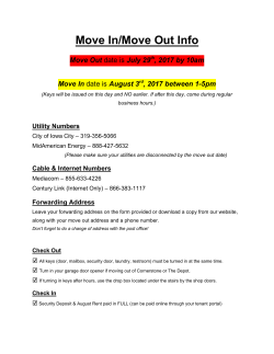 Move In/Move Out Info - Apartments in Iowa City