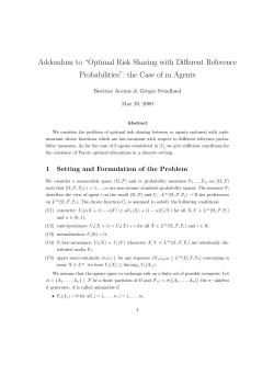 Addendum to &ldquo;Optimal Risk Sharing with Different Reference