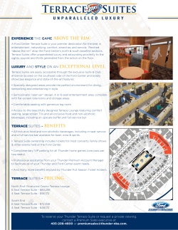 EXPERIENCE THE GAME `ABOVE THE RIM` TERRACE SUITES