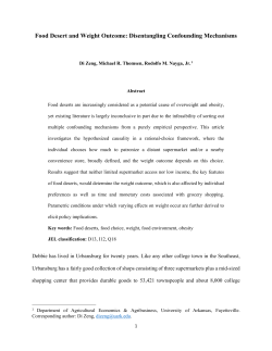Food Desert and Weight Outcome: Disentangling Confounding