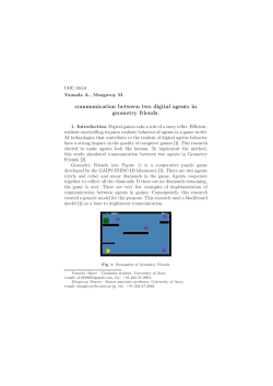 communication between two digital agents in geometry friends.