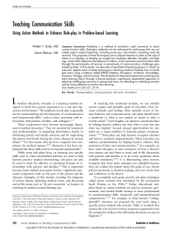 Teaching Communication Skills - American Association of Nurse