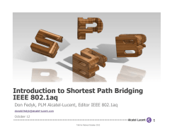 Introduction to Shortest Path Bridging gg IEEE 802.1aq