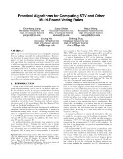 Practical Algorithms for Computing STV and Other Multi