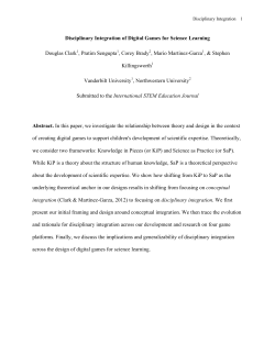 Disciplinary Integration of Digital Games for Science Learning