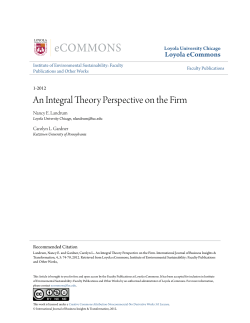 An Integral Theory Perspective on the Firm