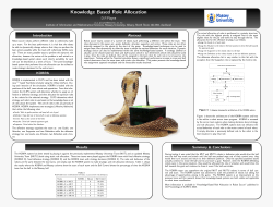 Knowledge Based Role Allocation