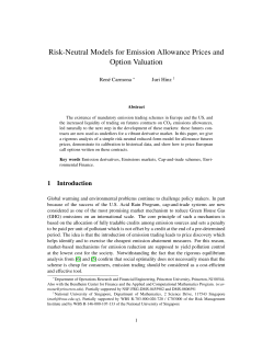 Risk-Neutral Models for Emission Allowance Prices and Option