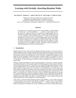Learning with Partially Absorbing Random Walks