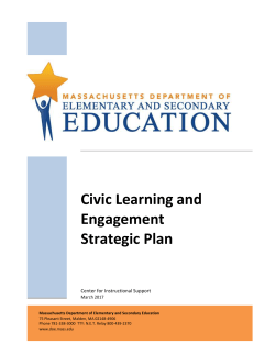 BESE April 2017 Civic Learning and Engagement Strategic Plan