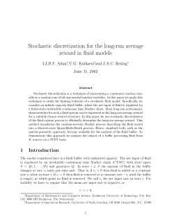 Stochastic discretization for the long-run average - UNC