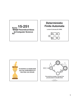 Deterministic Finite Automata