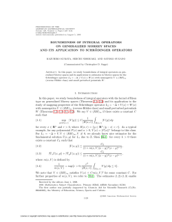BOUNDEDNESS OF INTEGRAL OPERATORS ON GENERALIZED