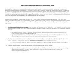 Some suggestions for creating professional development goals