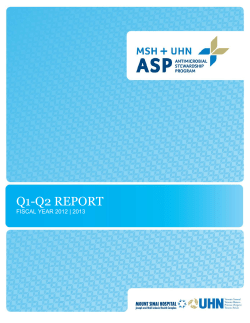 q1-q2 report - Antimicrobial Stewardship Program