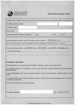 Generating Arbitrary Uniform Probability distributions. May 2015