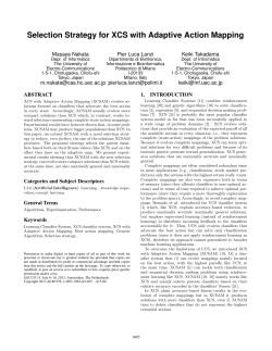 Selection Strategy for XCS with Adaptive Action Mapping