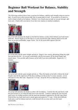 Beginner Ball Workout for Balance, Stability and