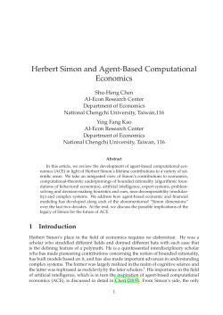 Herbert Simon and Agent-Based Computational Economics