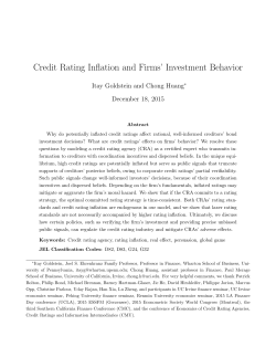 Credit Rating Inflation and Firms` Investment Behavior