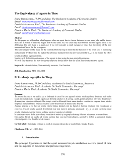 4. The equivalence of agents in time