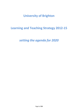 University of Brighton Learning and Teaching Strategy 2012