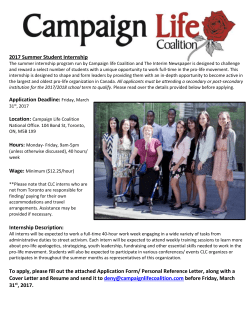 Personal Reference Form - Campaign Life Coalition