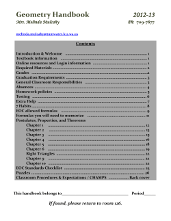 Geometry Handbook - Tumwater School District
