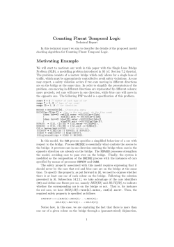 Counting Fluent Temporal Logic Motivating Example
