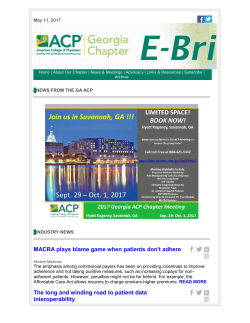 MACRA plays blame game when patients don`t adhere The long