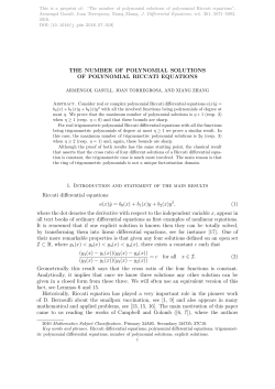 THE NUMBER OF POLYNOMIAL SOLUTIONS OF POLYNOMIAL