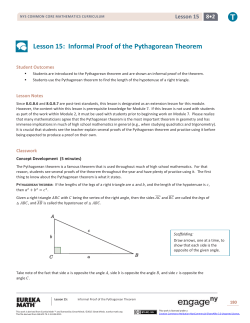 Grade 8 Mathematics Module 2, Topic D, Lesson 15