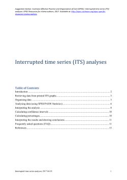 Interrupted time series (ITS) analyses