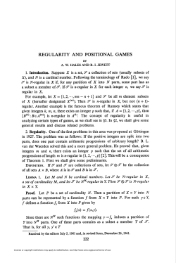 REGULARITY AND POSITIONAL GAMES