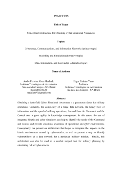 19th ICCRTS Title of Paper Conceptual Architecture for Obtaining