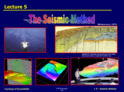 Lecture 5 The Seismic Method