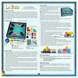 Game overview Components Game setup The Game Begins