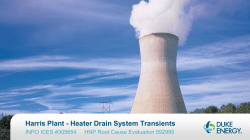 Harris Plant - Heater Drain System Transients