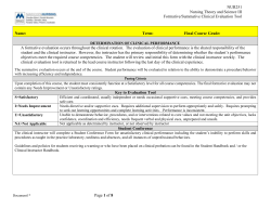 Block 3 Clinical Evaluation Form