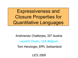 Expressiveness and Closure Properties for Quantitative