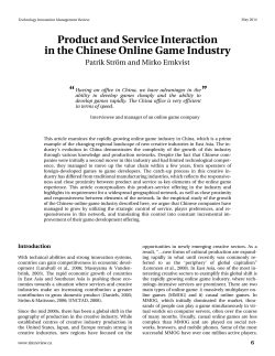 Product and Service Interaction in the Chinese Online Game Industry