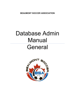 Database Admin Manual