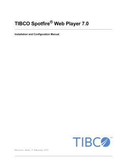 TIBCO Spotfire Web Player 7.0 - TIBCO Docs