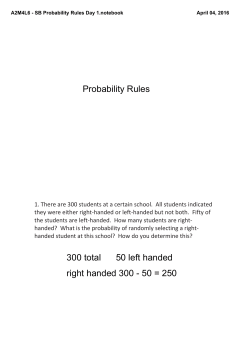 A2M4L6 - SB Probability Rules Day 1.notebook