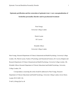 Attachment and Epistemic Trust